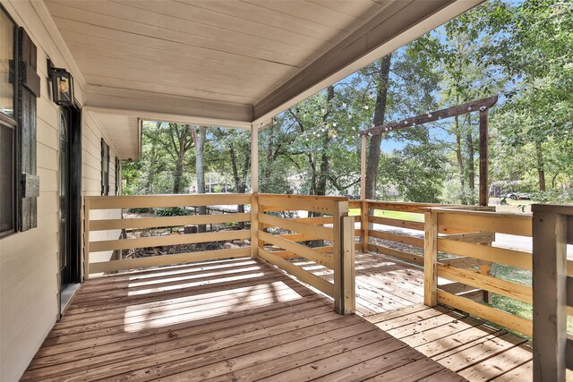 view of wooden deck