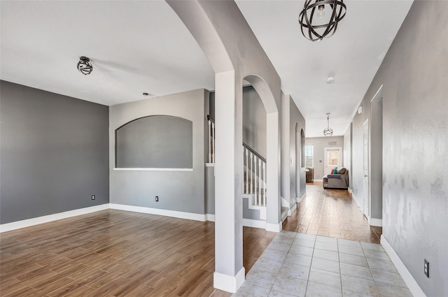 foyer featuring light hardwood / wood-style floors