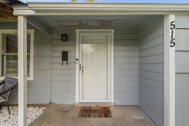 view of doorway to property