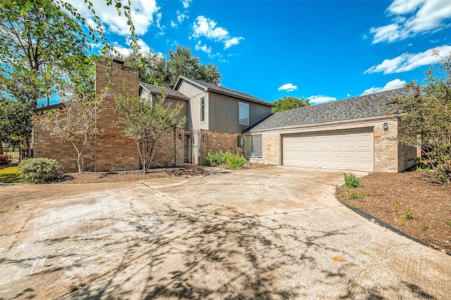 view of property exterior featuring a garage