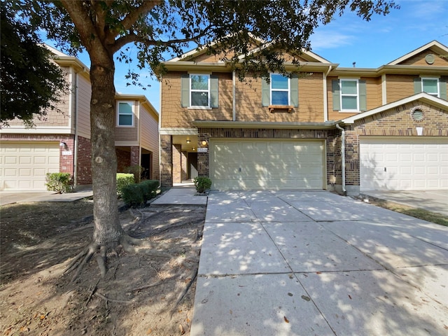 view of property with a garage