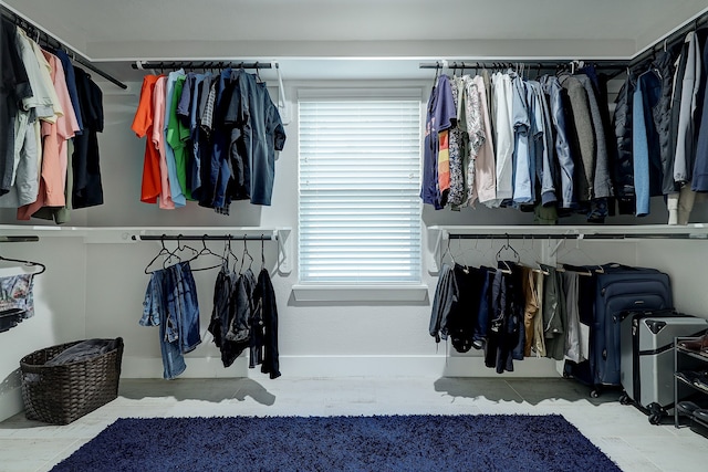 view of walk in closet