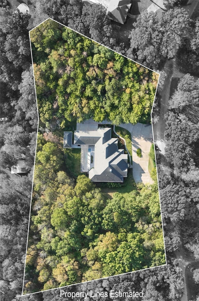 851 Elm Dr, Brenham, TX 77833 - aerial view of property and surrounding area featuring property parcel outlined