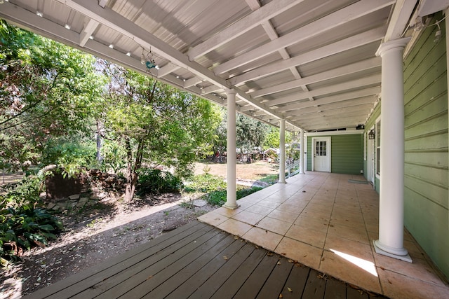 deck with a patio area