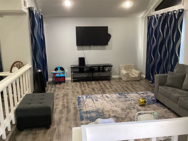 living room featuring hardwood / wood-style floors