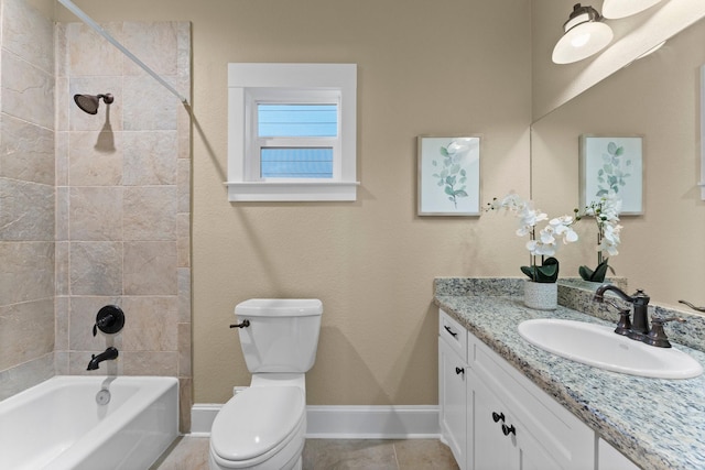 501 Cordell St, Houston, TX 77009 - full bathroom with toilet, vanity, baseboards, and  shower combination