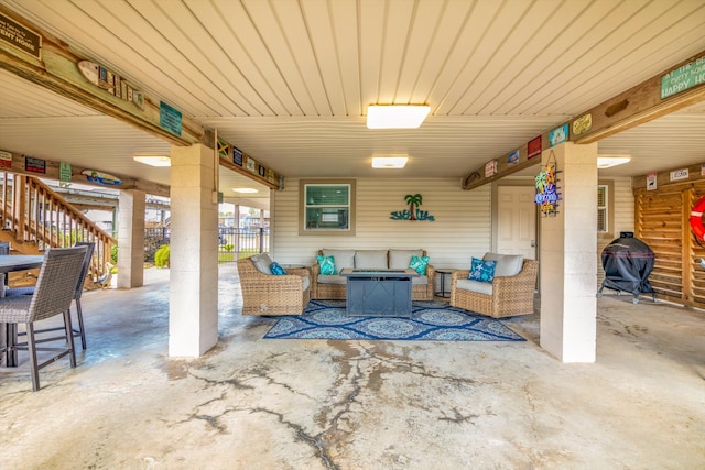 view of patio / terrace with an outdoor hangout area