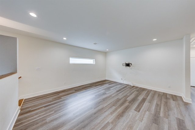 empty room featuring light wood-type flooring