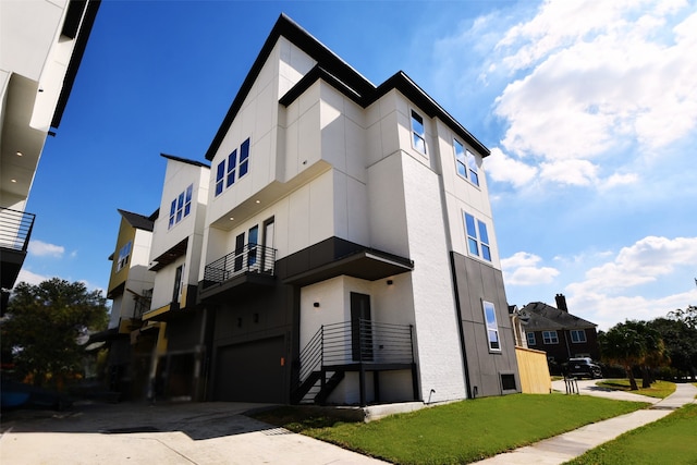 view of property featuring a garage