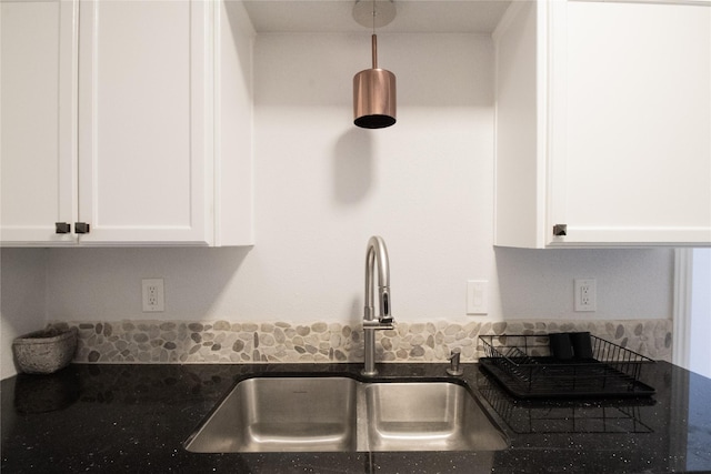 kitchen with white cabinets and sink