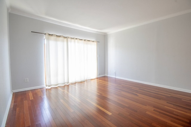 2400 N Braeswood Blvd Unit 314, Houston, TX 77030 - spare room with dark wood-style floors, ornamental molding, and baseboards
