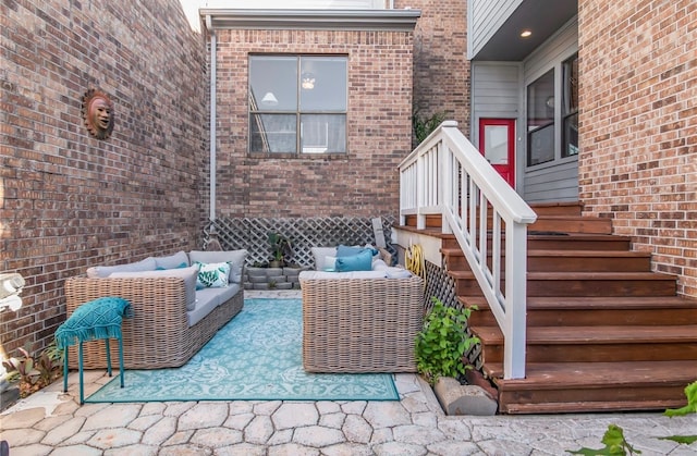 view of patio with outdoor lounge area