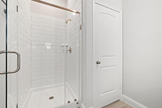 bathroom featuring walk in shower