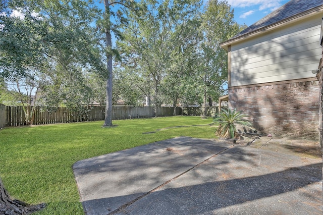 view of yard featuring a patio area