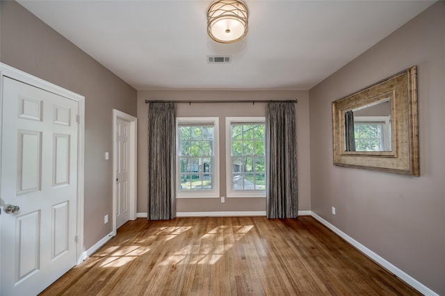 interior space with hardwood / wood-style floors