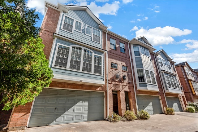 view of property with a garage