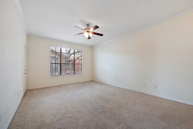 2255 Braeswood Park Dr Unit 184, Houston, TX 77030 - unfurnished room featuring baseboards, ceiling fan, carpet floors, and crown molding