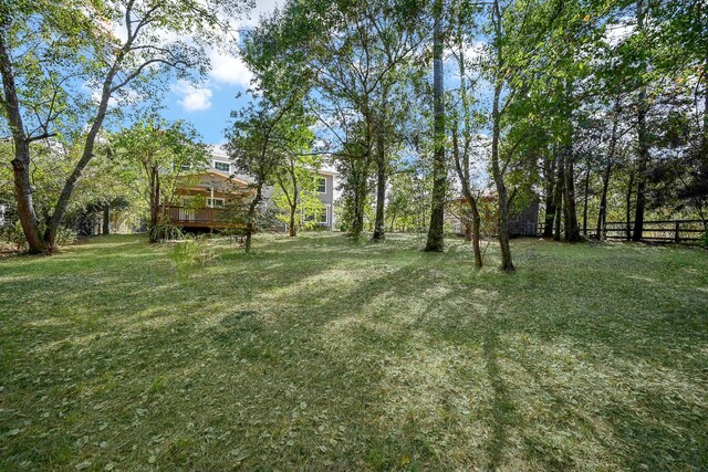30626 Logger Ln, Magnolia, TX 77355 - view of yard with a deck