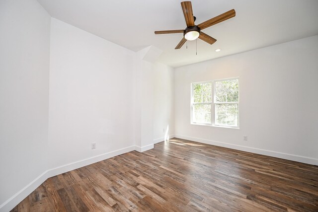 30626 Logger Ln, Magnolia, TX 77355 - unfurnished room featuring wood finished floors, baseboards, a ceiling fan, and recessed lighting