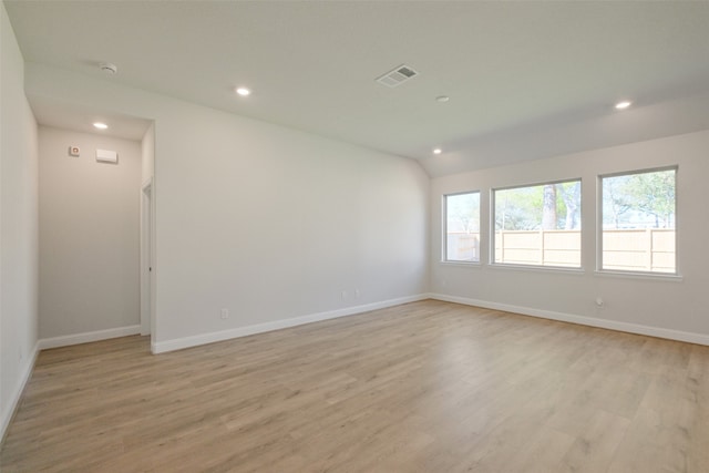 empty room featuring light wood-type flooring