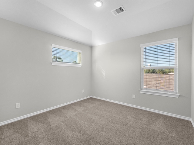 carpeted spare room with a healthy amount of sunlight