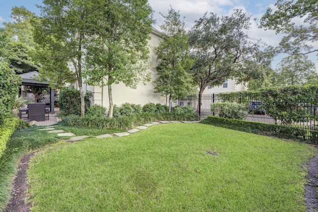 view of yard with a gazebo