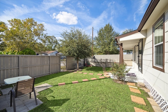 view of yard with a patio