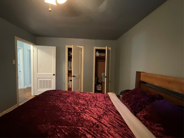 bedroom with a spacious closet