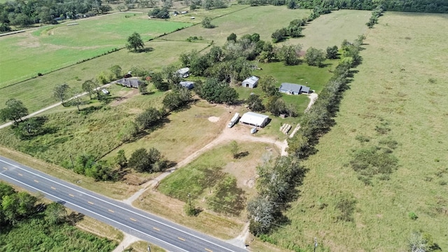 bird's eye view featuring a rural view