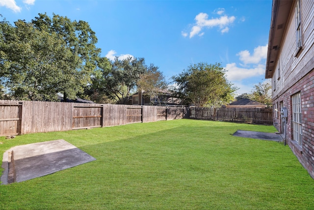 view of yard featuring a patio