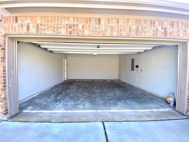 garage with electric panel