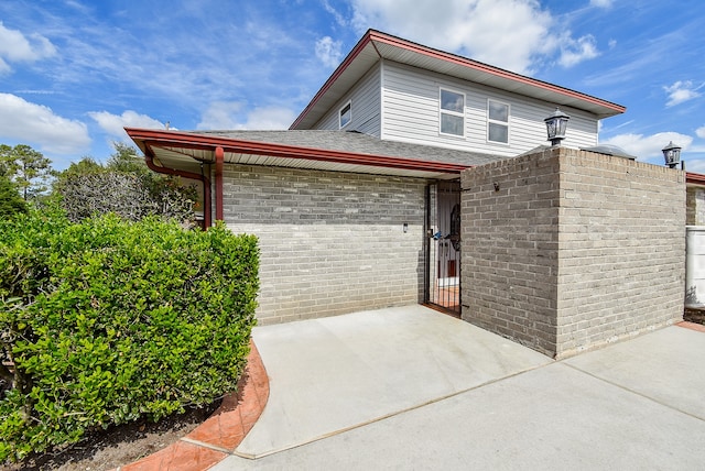 view of front of property with a patio