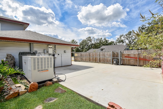 view of patio featuring cooling unit