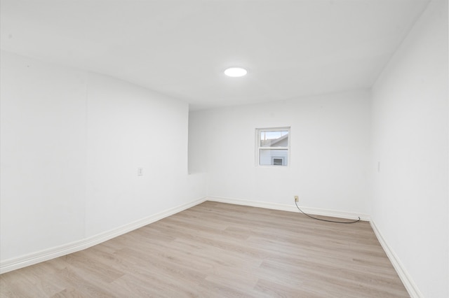 empty room featuring light wood-type flooring