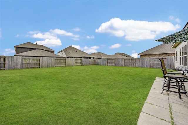 view of yard with a patio