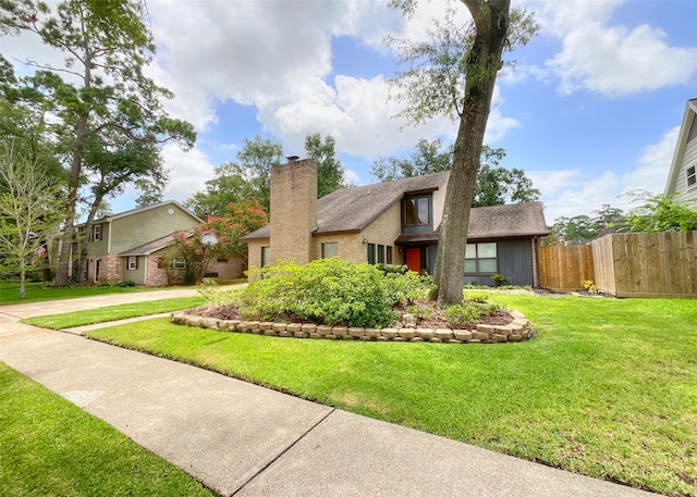 view of front of house with a front yard