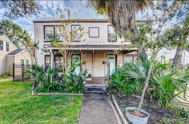 view of front of house with a front yard