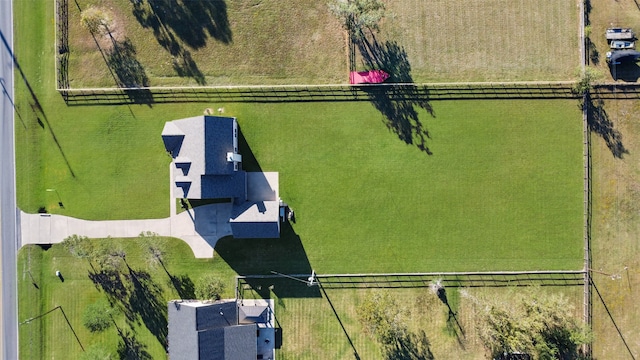 bird's eye view with a rural view