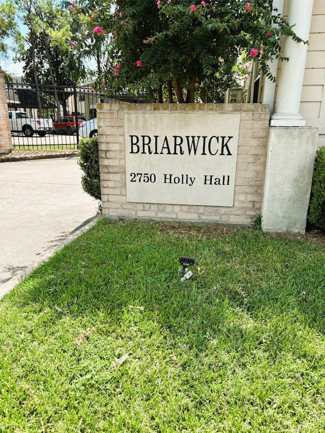 view of community sign