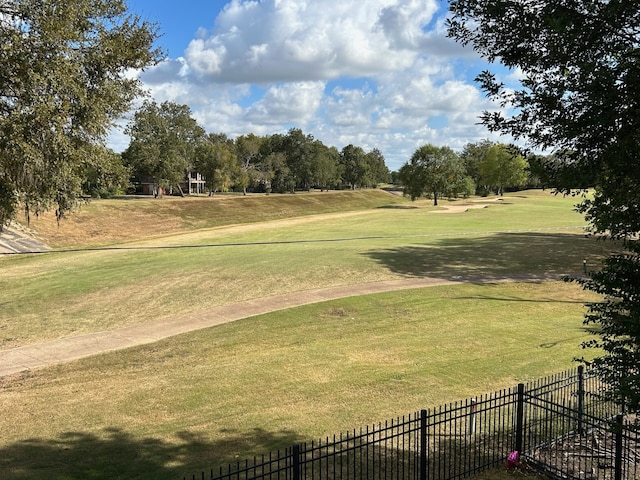 view of community featuring a lawn