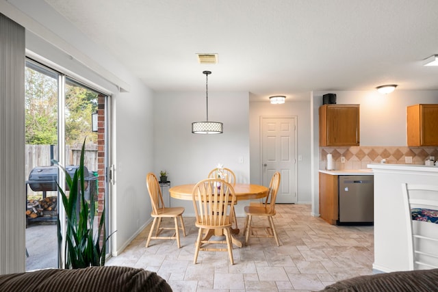 view of dining space