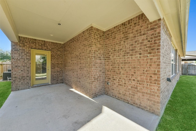 view of patio / terrace featuring central AC unit