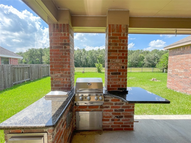 view of patio / terrace with grilling area and area for grilling