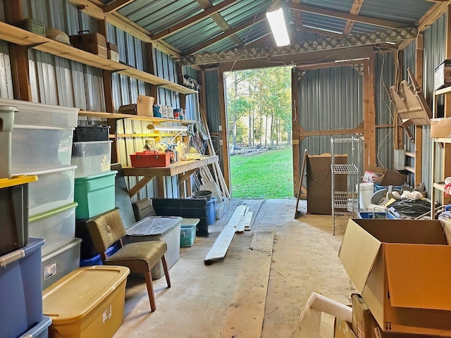 view of storage room