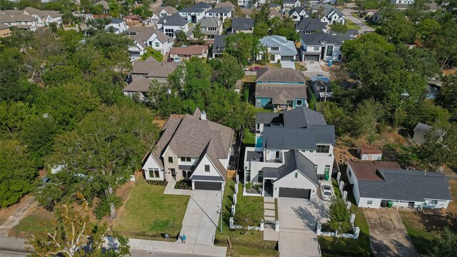 aerial view with a residential view