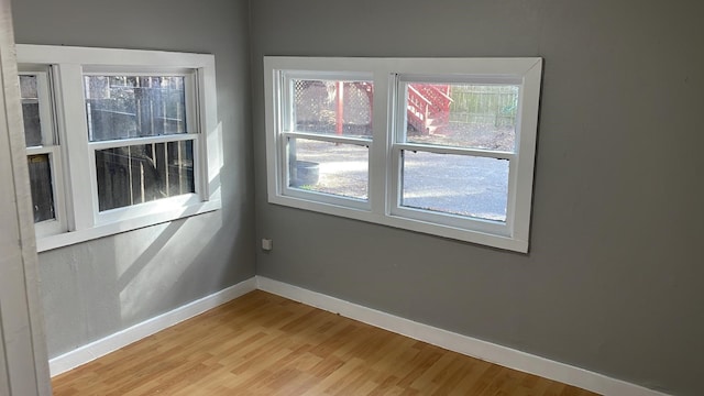 empty room featuring light hardwood / wood-style flooring