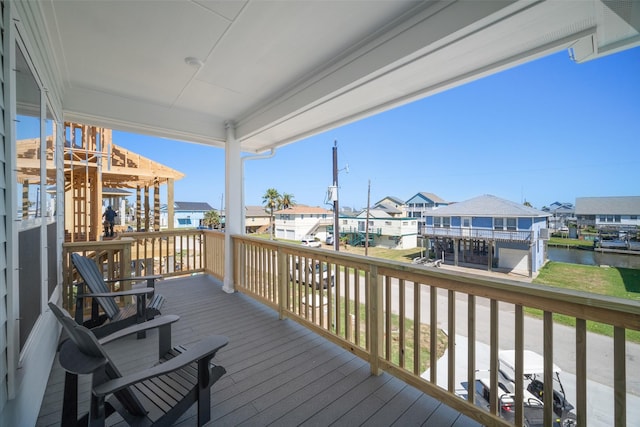 22831 Cuadro St, Galveston, TX 77554 - deck with a residential view and a water view