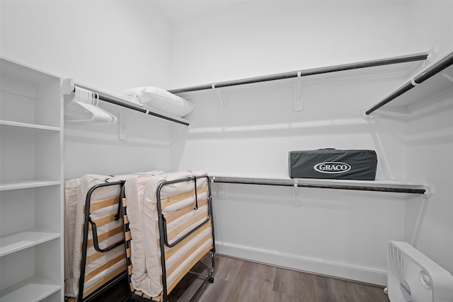 spacious closet with wood-type flooring