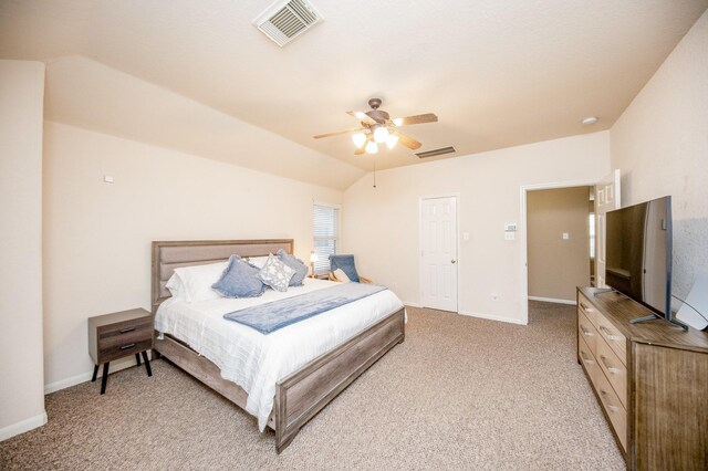 4609 Buescher Ct, Pearland, TX 77584 - bedroom featuring light colored carpet, visible vents, ceiling fan, and baseboards