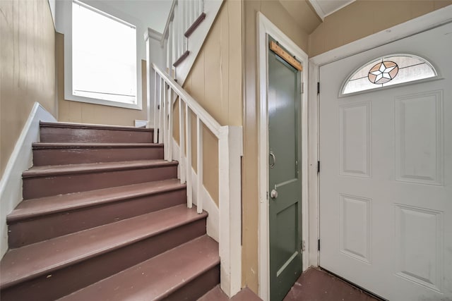 foyer entrance featuring a wealth of natural light